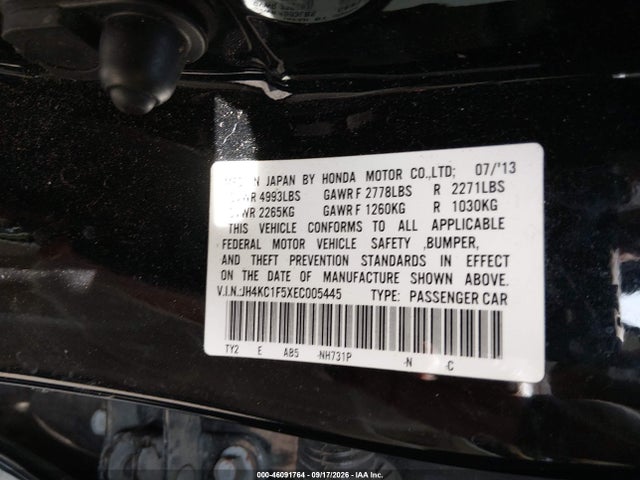 Aukcja sprzedaży 2014 Acura Rlx, vin: JH4KC1F5XEC005445, numer aukcji: 46091764