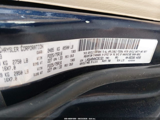 Aukcja sprzedaży 2004 Jeep Grand Cherokee Laredo, vin: 1J4GW48N04C261521, numer aukcji: 46091890