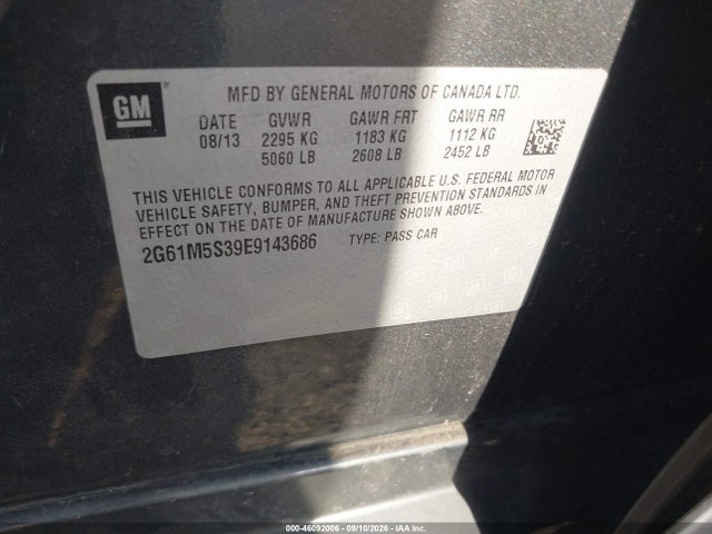 Продаж на аукціоні авто 2014 Cadillac Xts Luxury, vin: 2G61M5S39E9143686, номер лоту: 46092006