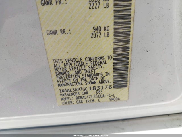 Nissan Altima 2.5 Sl 2016 1N4AL3AP7GC183176 Image 9