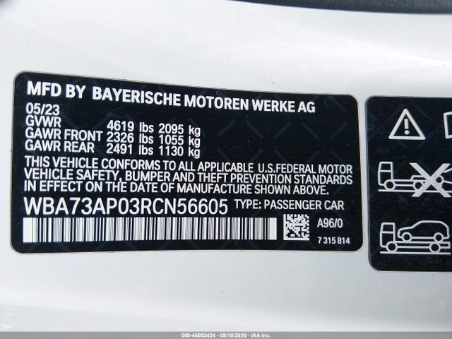 WBA73AP03RCN56605 BMW 430i Xdrive