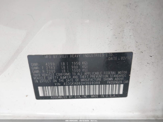 Aukcja sprzedaży 2017 Subaru Impreza 2.0i Premium, vin: 4S3GKAB62H3609388, numer aukcji: 46092495