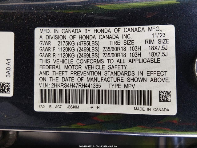 Honda Cr-v Ex Awd 2024 2HKRS4H47RH441365 Image 9