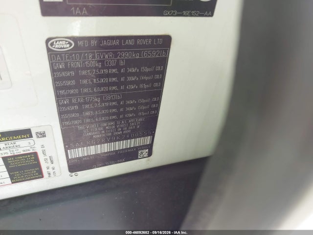 Продаж на аукціоні авто 2019 Land Rover Discovery Se, vin: SALRG2RV9K2400555, номер лоту: 46092682