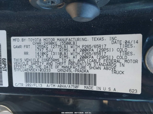 Toyota Tacoma Double Cab 2014 5TFLU4EN5EX103233 Image 9