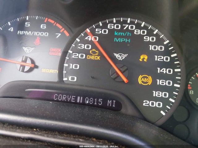46092964 :رقم المزاد ، 1G1YY22G015117558 vin ، 2001 Chevrolet Corvette مزاد بيع
