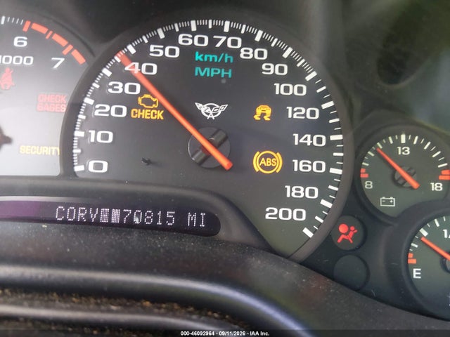 46092964 :رقم المزاد ، 1G1YY22G015117558 vin ، 2001 Chevrolet Corvette مزاد بيع