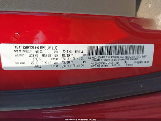 Aukcja sprzedaży 2013 Dodge Grand Caravan Sxt, vin: 2C4RDGCG0DR676375, numer aukcji: 46093072