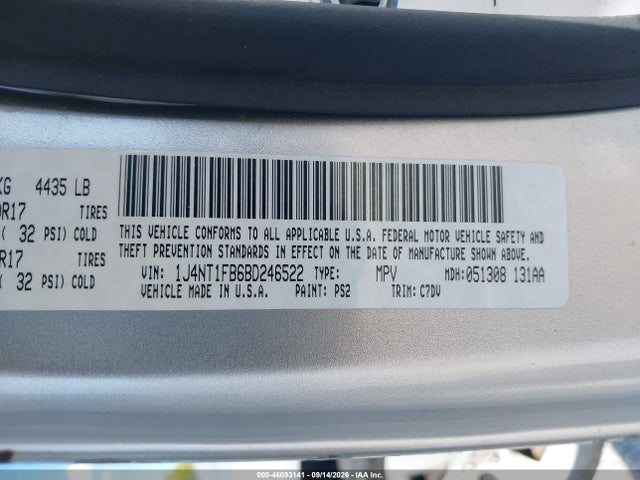 Aukcja sprzedaży 2011 Jeep Compass, vin: 1J4NT1FB6BD246522, numer aukcji: 46093141