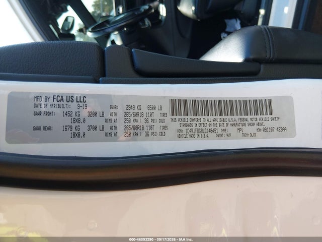 Auction sale of the 2020 Jeep Grand Cherokee Limited 4x4, vin: 1C4RJFBG8LC148451, lot number: 46093290