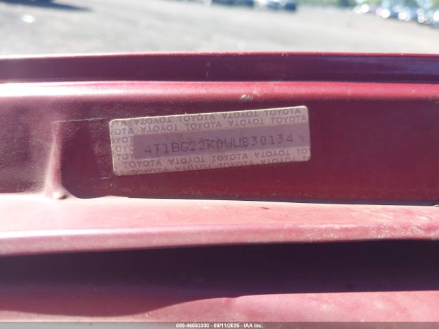 1998 Toyota Camry Le მანქანა იყიდება აუქციონზე, vin: 4T1BG22K0WU830134, აუქციონის ნომერი: 46093300