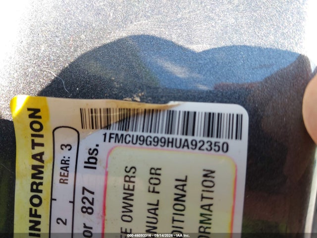 46093316 :رقم المزاد ، 1FMCU9G99HUA92350 vin ، 2017 Ford Escape Se مزاد بيع