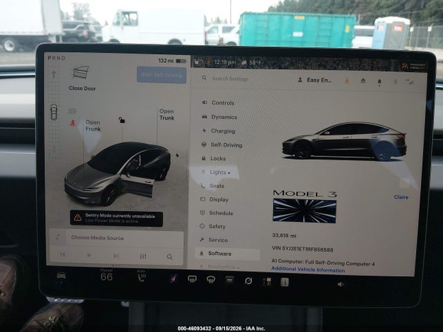 Aukcja sprzedaży 2024 Tesla Model 3 Performance All-wheel Drive, vin: 5YJ3E1ET1RF856588, numer aukcji: 46093432