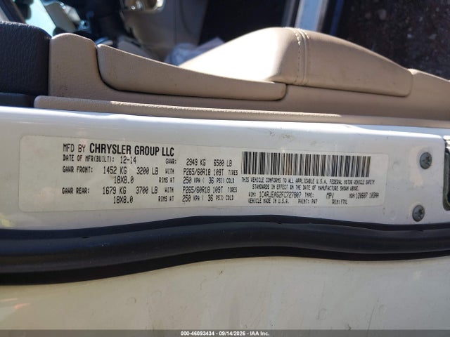 Aukcja sprzedaży 2015 Jeep Grand Cherokee Laredo, vin: 1C4RJEAG2FC727807, numer aukcji: 46093434