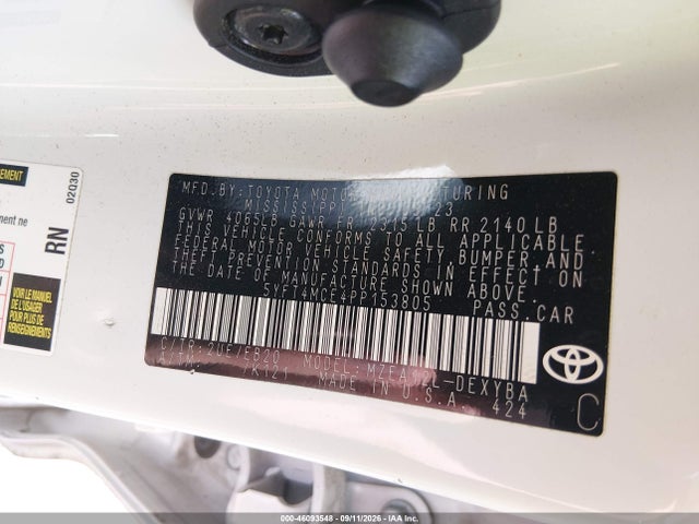 Продаж на аукціоні авто 2023 Toyota Corolla Xse, vin: 5YFT4MCE4PP153805, номер лоту: 46093548