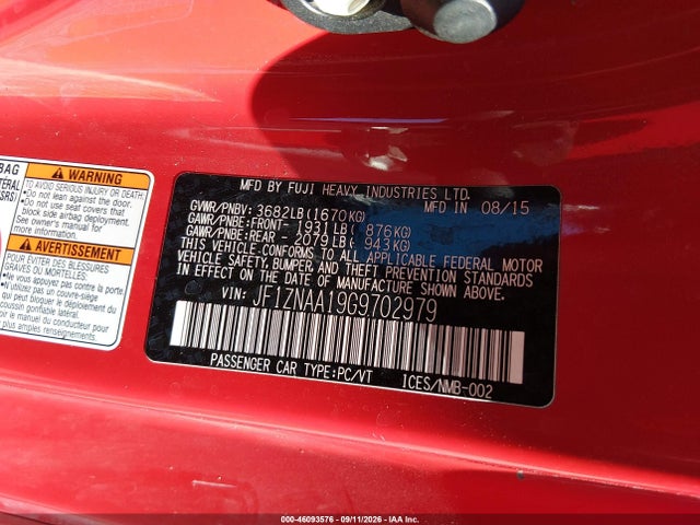 Aukcja sprzedaży 2016 Scion Fr-s, vin: JF1ZNAA19G9702979, numer aukcji: 46093576