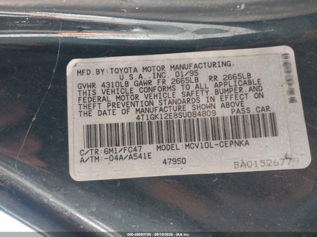 Aukcja sprzedaży 1995 Toyota Camry Le, vin: 4T1GK12E8SU084809, numer aukcji: 46093788