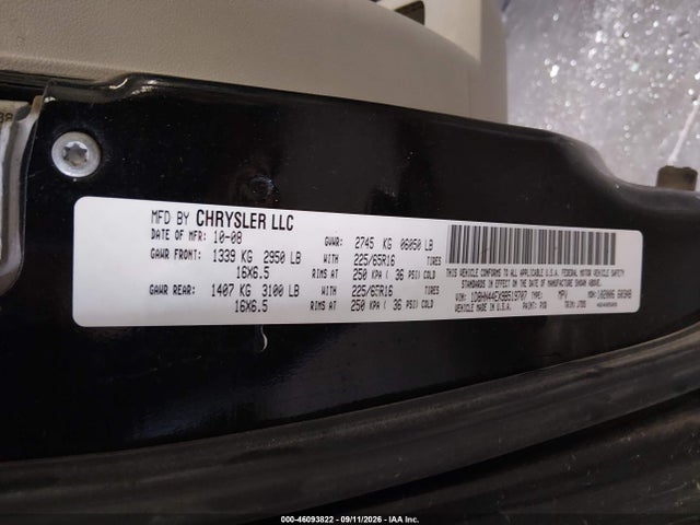 46093822 :رقم المزاد ، 1D8HN44EX9B519707 vin ، 2009 Dodge Grand Caravan Se مزاد بيع