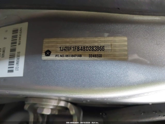 Продажа на аукционе авто 2011 Jeep Compass, vin: 1J4NF1FB4BD283866, номер лота: 46093855