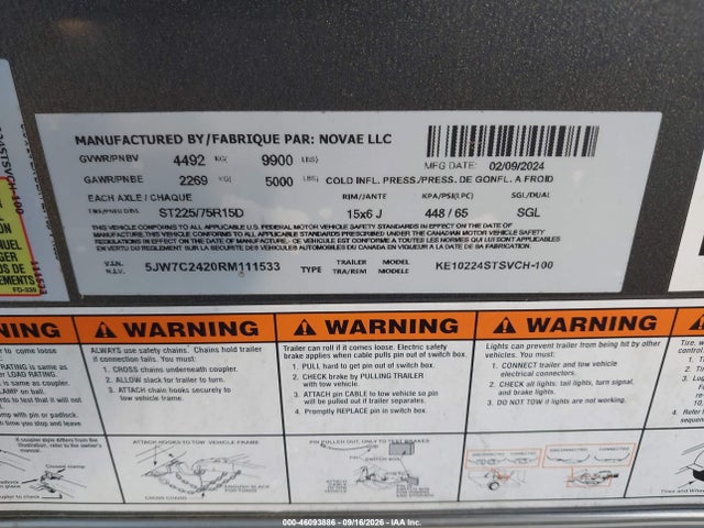 Продажа на аукционе авто 2024 Other Other, vin: 5JW7C2420RM111533, номер лота: 46093886
