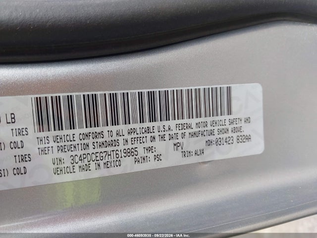 Продаж на аукціоні авто 2017 Dodge Journey Gt, vin: 3C4PDCEG7HT619865, номер лоту: 46093935