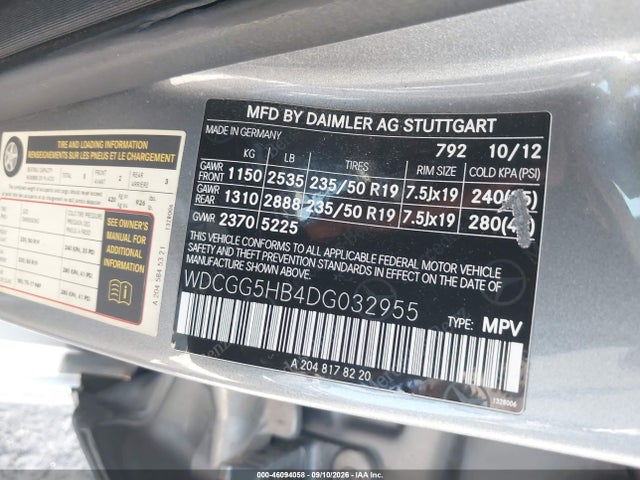 Aukcja sprzedaży 2013 Mercedes-benz Glk 350, vin: WDCGG5HB4DG032955, numer aukcji: 46094058