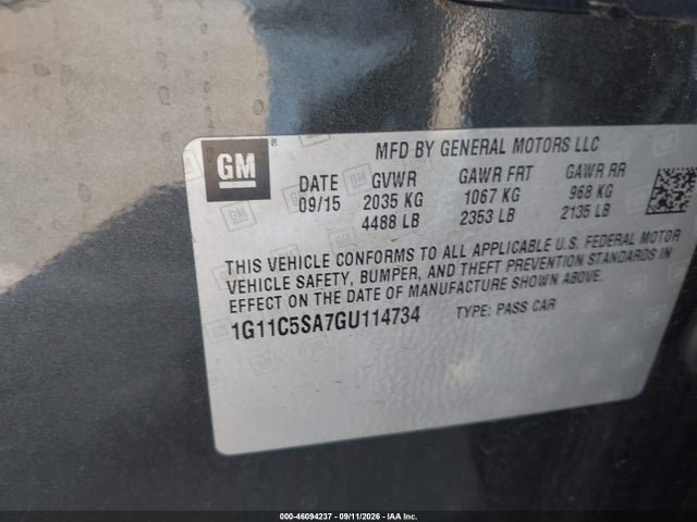 1G11C5SA7GU114734 Chevrolet Malibu Limited Lt