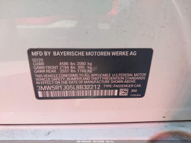 BMW 330I 2020 3MW5R1J05L8B32212 Image 9