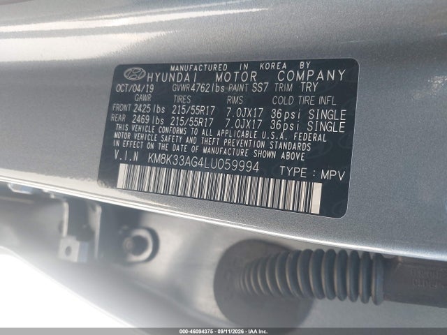 Продаж на аукціоні авто 2020 Hyundai Kona Electric Limited, vin: KM8K33AG4LU059994, номер лоту: 46094375