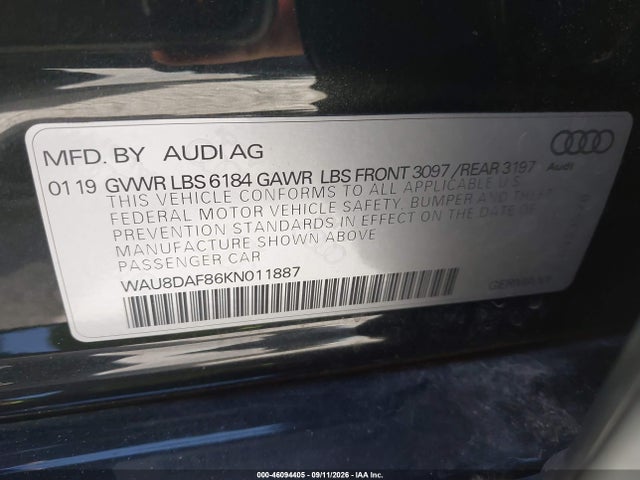 Audi A8 L 55 2019 WAU8DAF86KN011887 Image 9