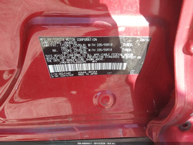 Продажа на аукционе авто 2016 Toyota Rav4 Limited, vin: JTMDFREV7GJ086095, номер лота: 46094411