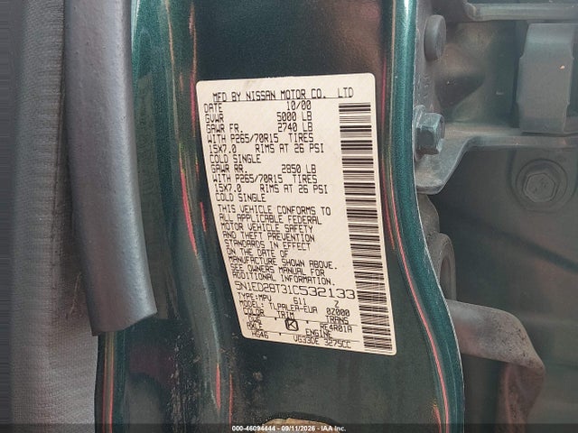 Продаж на аукціоні авто 2001 Nissan Xterra Xe-v6, vin: 5N1ED28T31C532133, номер лоту: 46094444