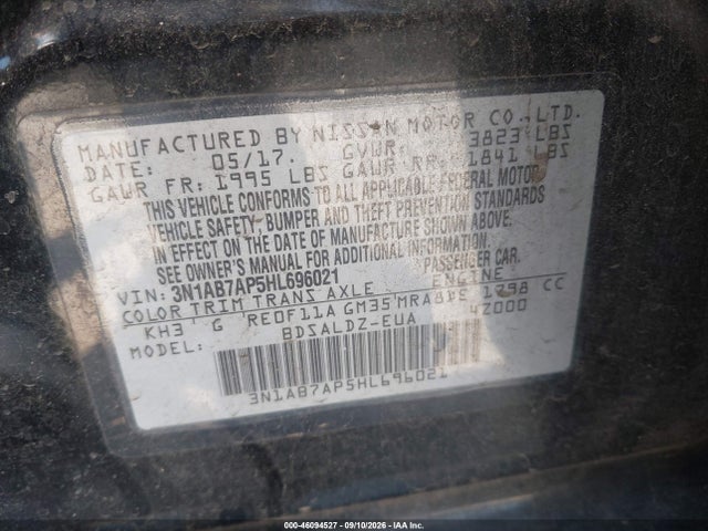Nissan SENTRA SV 2017 3N1AB7AP5HL696021 Image 9