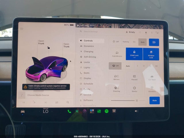 46094663 :رقم المزاد ، 5YJ3E1EA1PF498310 vin ، 2023 Tesla Model 3 Rear-wheel Drive مزاد بيع
