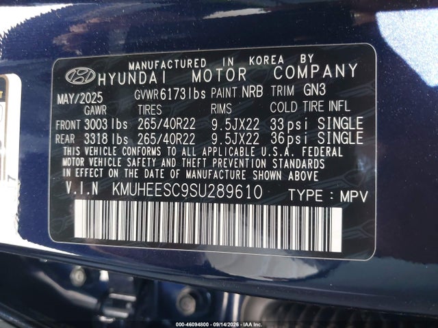 Продаж на аукціоні авто 2025 Genesis Gv80 3.5t Prestige Awd, vin: KMUHEESC9SU289610, номер лоту: 46094800
