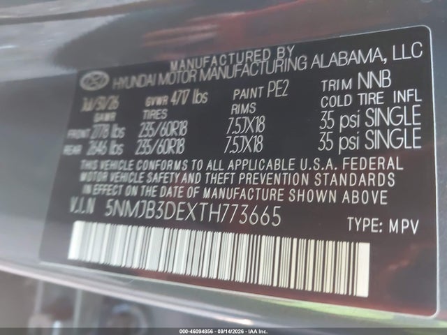 Hyundai TUCSON SEL 2026 5NMJB3DEXTH773665 Image 9