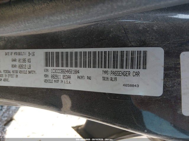 Aukcja sprzedaży 2017 Chrysler 200 200s, vin: 1C3CCCBB2HN501804, numer aukcji: 46094869