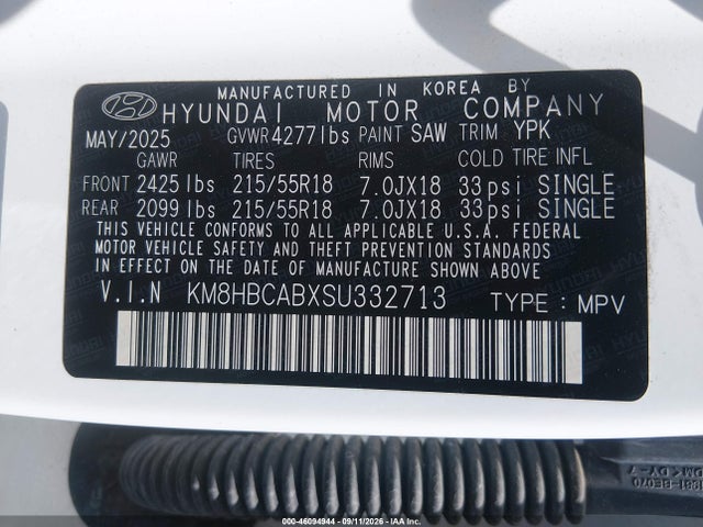 Hyundai Kona Sel 2025 KM8HBCABXSU332713 Image 9