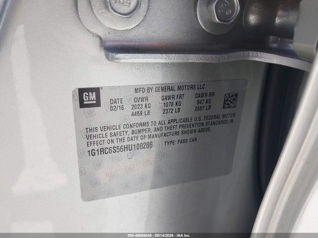 1G1RC6S56HU100286 Chevrolet VOLT LT