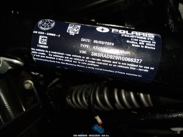 Продаж на аукціоні авто 2024 Polaris Rzr Pro Xp Ultimate, vin: 3NSRAD929RG066327, номер лоту: 46095085