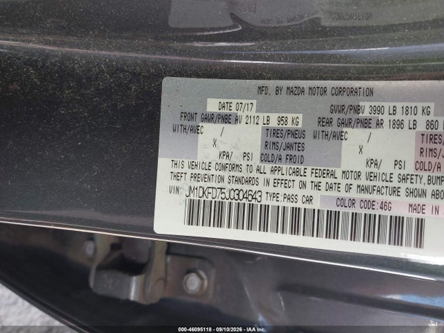 Продажа на аукционе авто 2018 Mazda Cx-3 Grand Touring, vin: JM1DKFD75J0304643, номер лота: 46095118