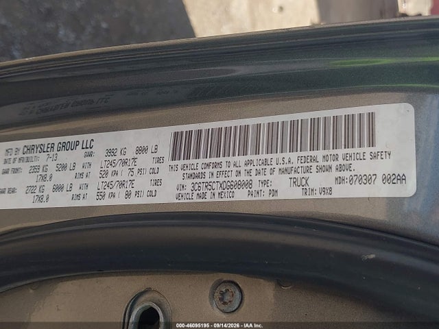 2013 Ram 2500 Tradesman მანქანა იყიდება აუქციონზე, vin: 3C6TR5CTXDG608008, აუქციონის ნომერი: 46095195