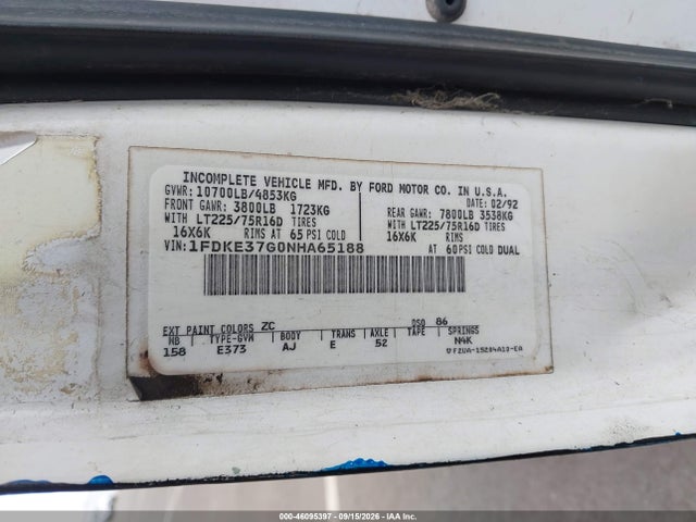 Продаж на аукціоні авто 2000 Ford E-350 Super Duty Xl/xlt, vin: 1FBSS31L5YHB48160, номер лоту: 46095397