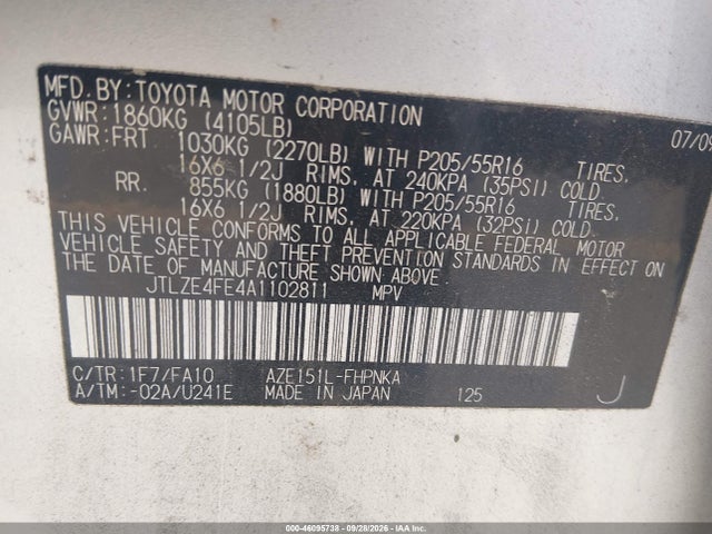 Продажа на аукционе авто 2010 Scion Xb, vin: JTLZE4FE4A1102811, номер лота: 46095738