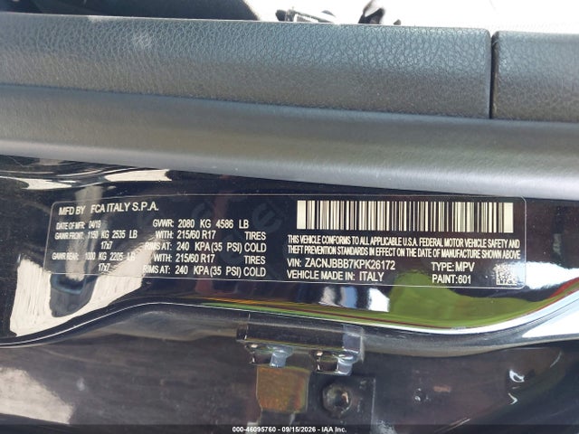 Продаж на аукціоні авто 2019 Jeep Renegade Latitude 4x4, vin: ZACNJBBB7KPK26172, номер лоту: 46095760