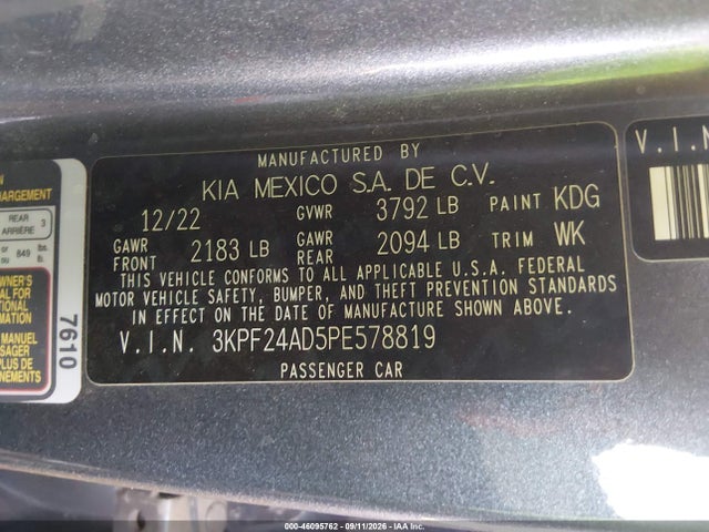 KIA Forte Lxs 2023 3KPF24AD5PE578819 Image 9