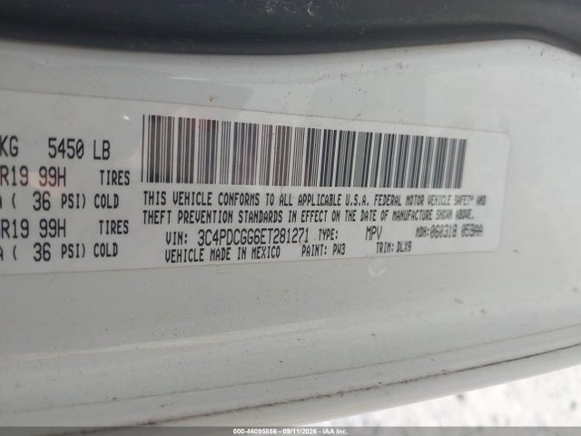 Продаж на аукціоні авто 2014 Dodge Journey Crossroad, vin: 3C4PDCGG6ET281271, номер лоту: 46095856