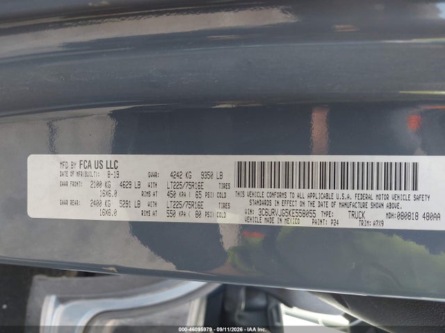 Продажа на аукционе авто 2019 Ram Promaster 3500 Cargo Van High Roof 159 Wb Ext, vin: 3C6URVJG5KE558055, номер лота: 46095979