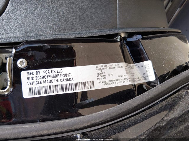 Aukcja sprzedaży 2024 Chrysler Pacifica Touring, vin: 2C4RC1FG8RR162017, numer aukcji: 46096091