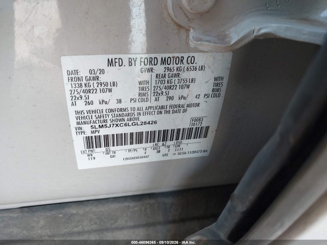 Lincoln Aviator Reserve 2020 5LM5J7XC6LGL28426 Image 9